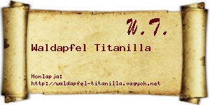Waldapfel Titanilla névjegykártya